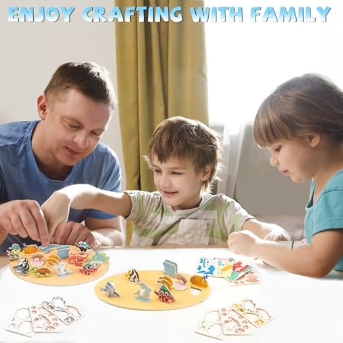 3D PUZZLES FOR TEEN, 25 PCS EDUCATIONAL CARTOON 3D PUZZLE KIT, ENGAGING 3-D PUZZLES SET FOR TEENAGERS CONSTRUCTIBLE, IDEAL FUN ART CRAFTS BIRTHDAY FOR ADOLESCENTS, OCEAN THEMED - Image 3